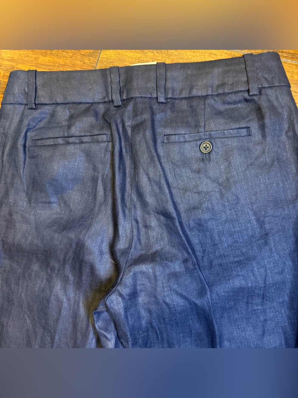 J Crew Bristol Slim 100% linen trouser Straight leg Pants Size 2 NAVY $128 NWOT - Picture 15 of 15